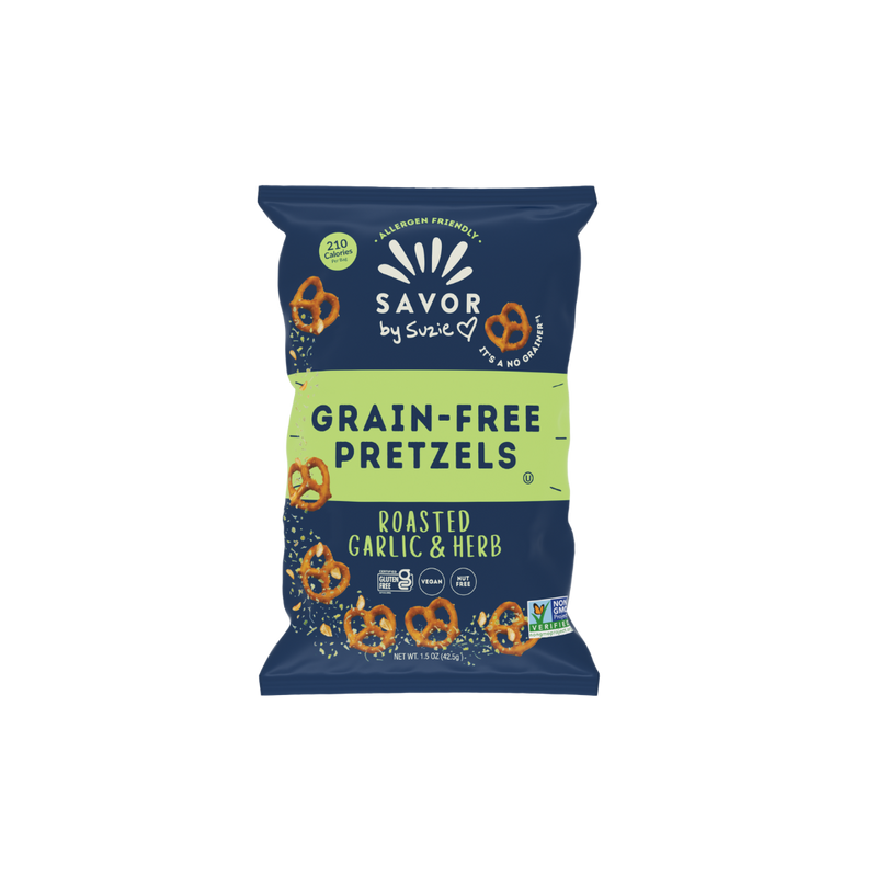 Roasted Garlic & Herb Grain Free Pretzels - Mini Bag 1.5 oz - featured image 1