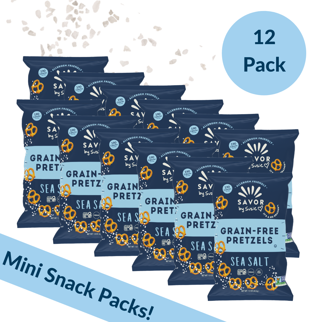 Mini Sea Salt Grain Free Pretzels (12 Pack)
