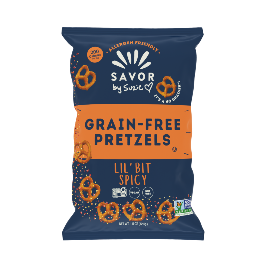 Mini Lil' Bit Spicy Grain Free Pretzels (12 Pack)