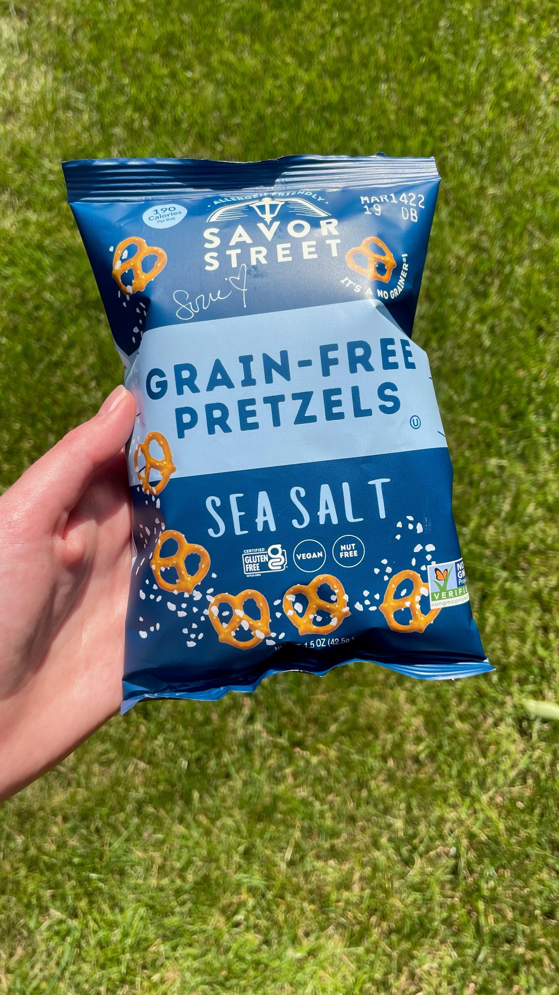 Mini Bag Sea Salt Grain Free Pretzels - Single